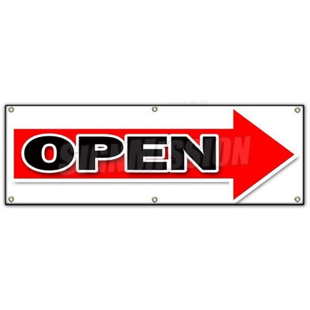 Signmission GIANT RIGHT OPEN ARROW BANNER SIGN turn here sale follow directions B-72 Giant Right Open Arrow